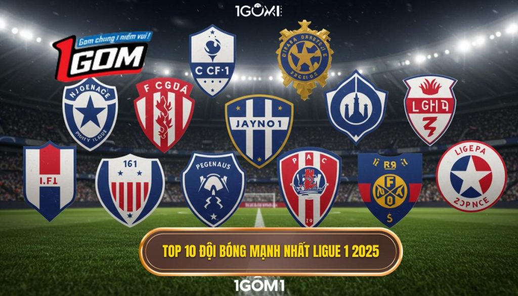 Top 10 đội Bóng Mạnh Nhất Ligue 1 2025