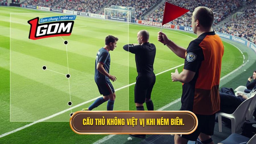 Quy định chính thức của FIFA về việt vị khi nhận bóng từ quả ném biên