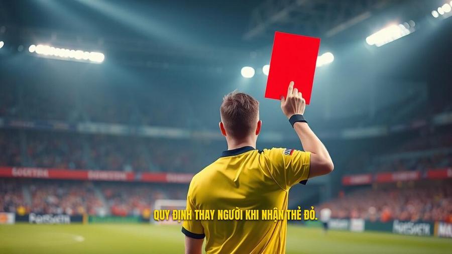 Quy định cơ bản: Thẻ đỏ có được thay người không?