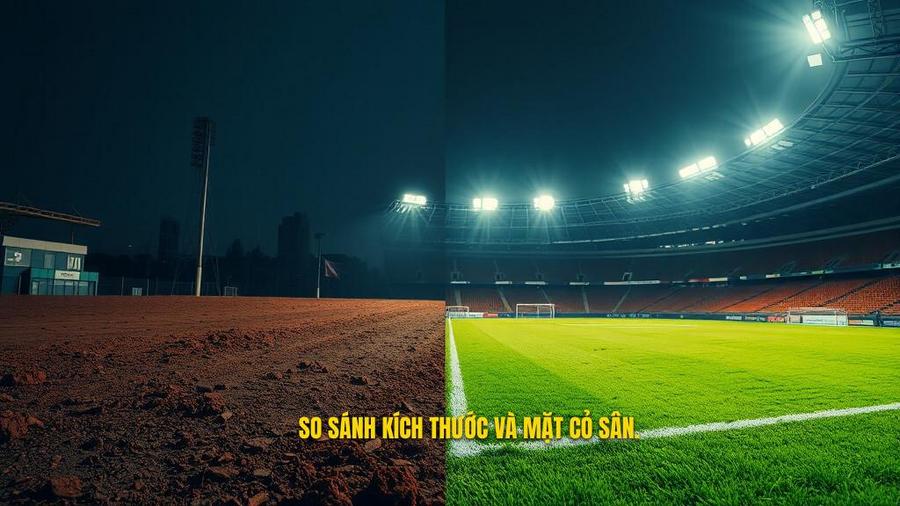 Sự khác biệt về kích thước sân và mặt cỏ