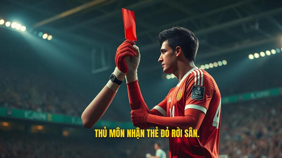 Các kịch bản xử lý: Thủ môn bị thẻ đỏ thì ai bắt gôn?