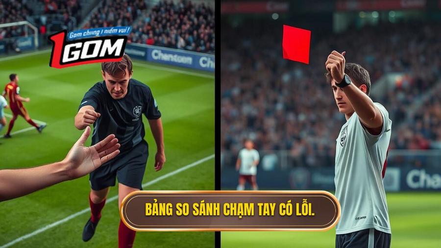 Bảng so sánh giữa Chạm tay có lỗi và Không lỗi